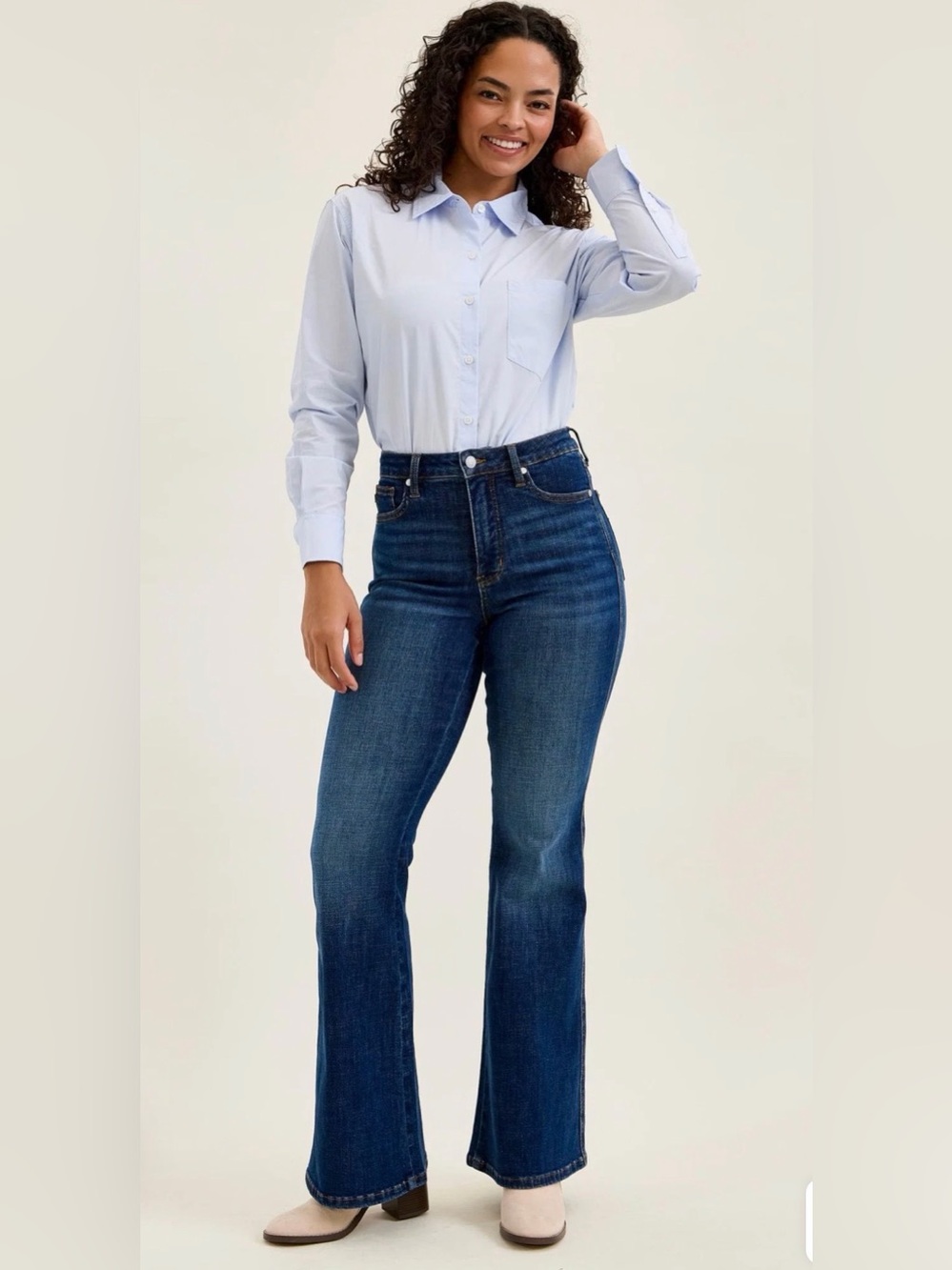 Judy Blue Charlotte Tummy Control High Waisted Flare Jeans 13/31